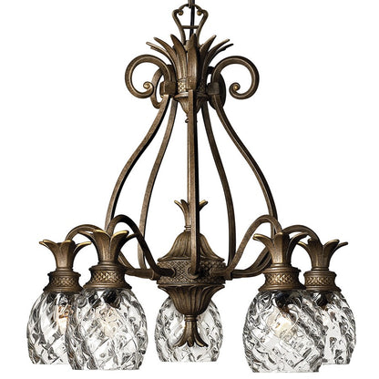 Hinkley Plantation 5 Light Chandelier Downlight Foyer, Pearl Bronze