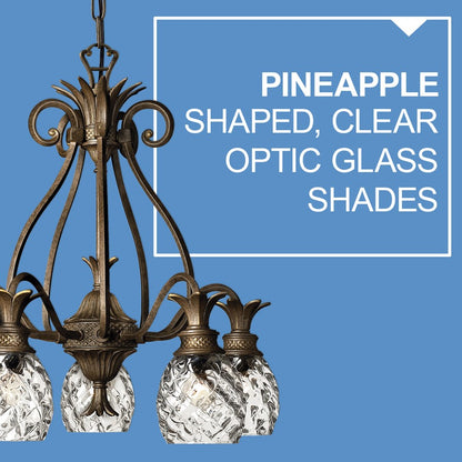 Hinkley Plantation 5 Light Chandelier Downlight Foyer, Pearl Bronze