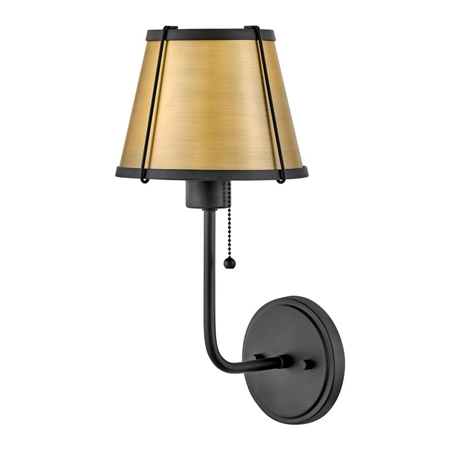 Hinkley Lighting Clarke 1 Light Wall Mount, Black - 4890BK-LDB