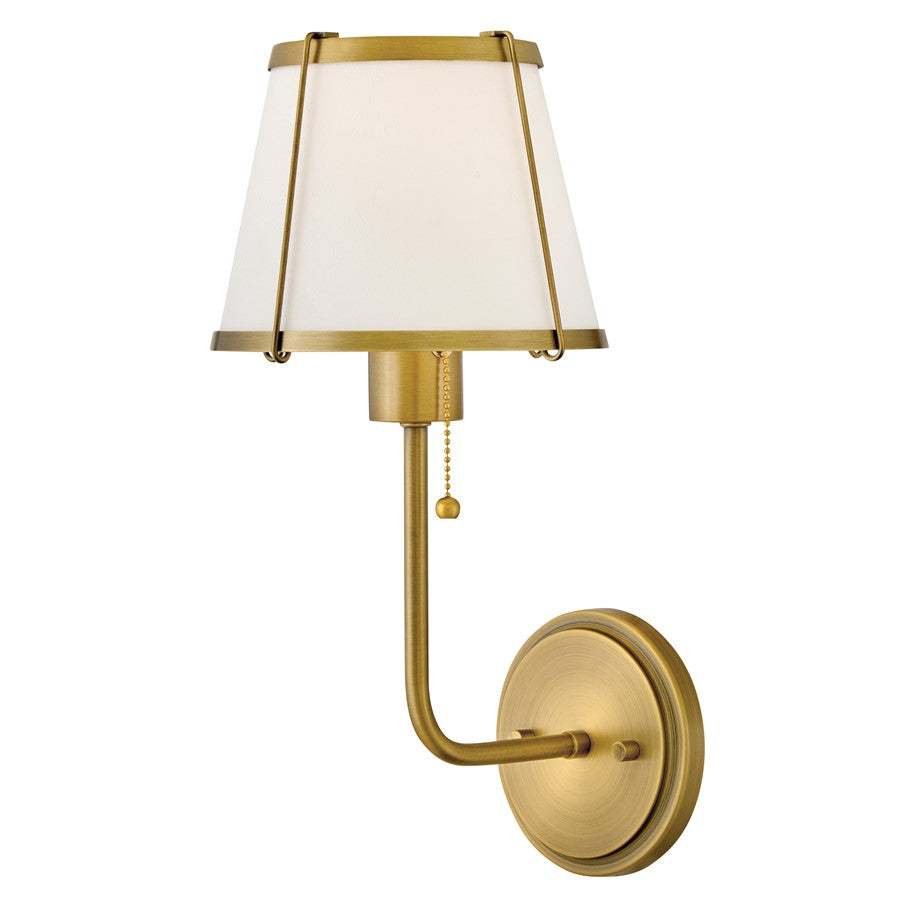 Hinkley Lighting Clarke 1Lt Wall Mount/14W, Lacquered Dark Brass - 4890LDB-OW