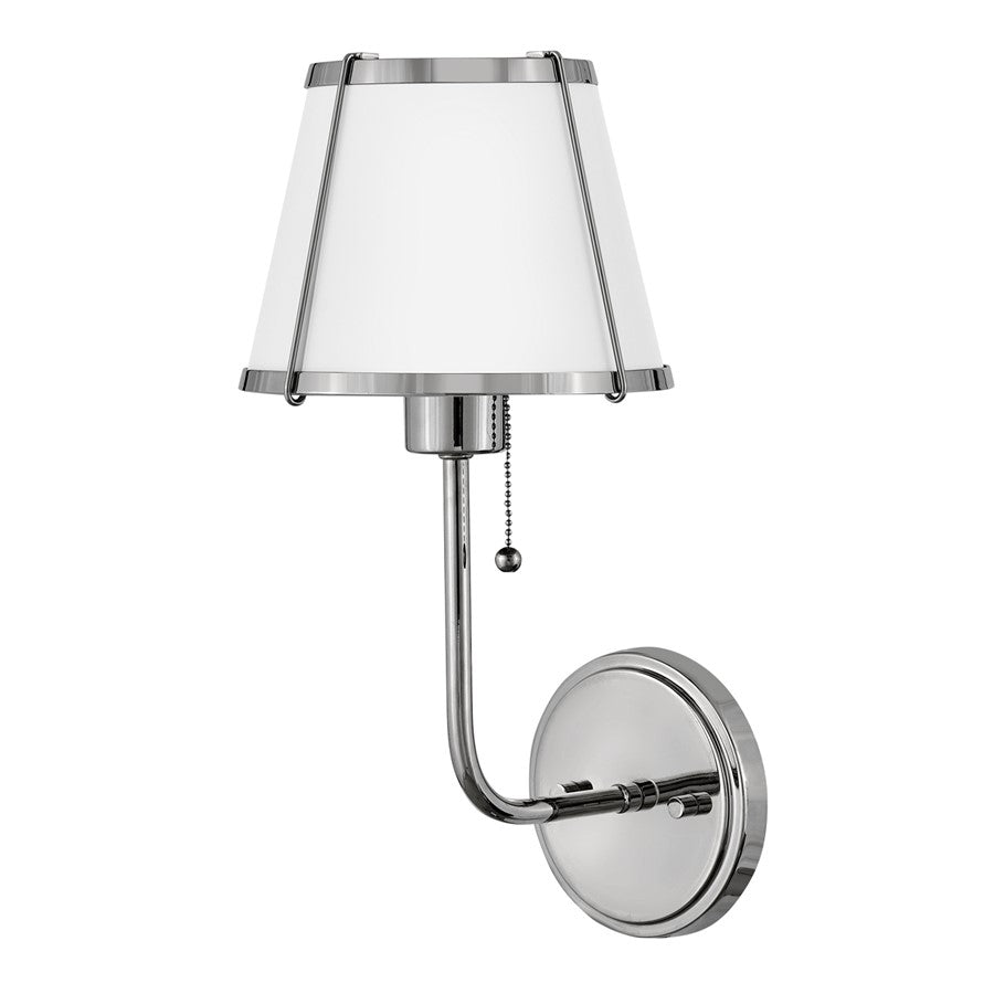 Hinkley Lighting Clarke 1 Light Wall Mount, Polished Nickel - 4890PN