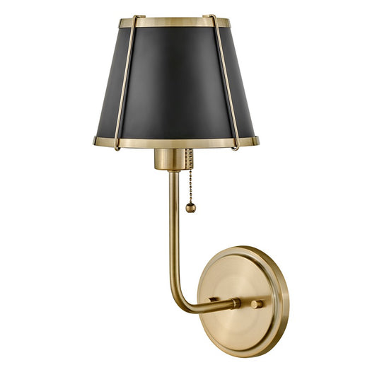 Hinkley Lighting Clarke 1 Light Wall Mount, Warm Brass - 4890WS