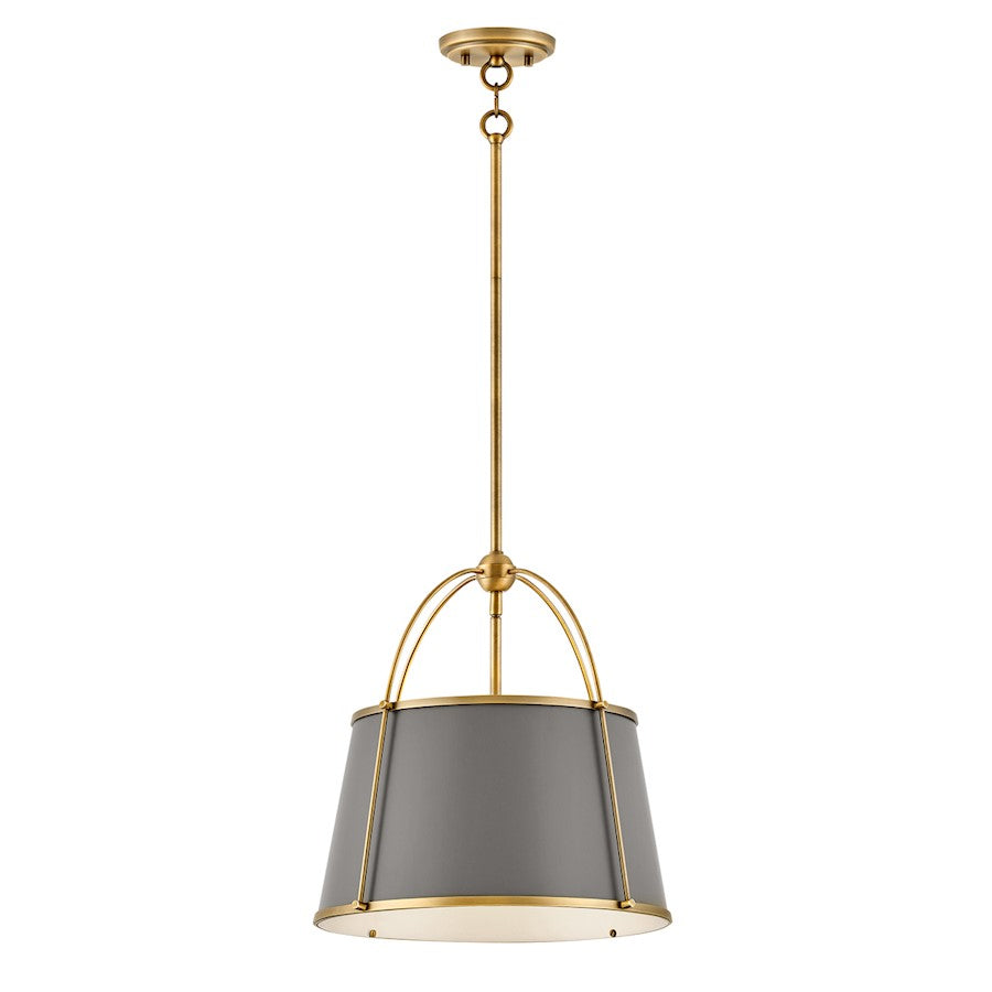 1 Light Medium Pendant, Lacquered Dark Brass