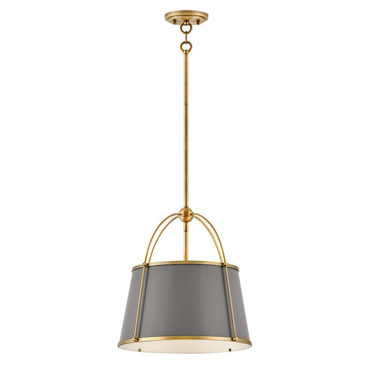 1 Light Medium Pendant, Lacquered Dark Brass
