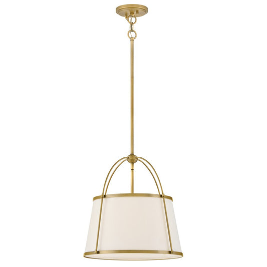 Hinkley Lighting Clarke 1 Light Pendant, Lacquered Dark Brass - 4894LDB-OW