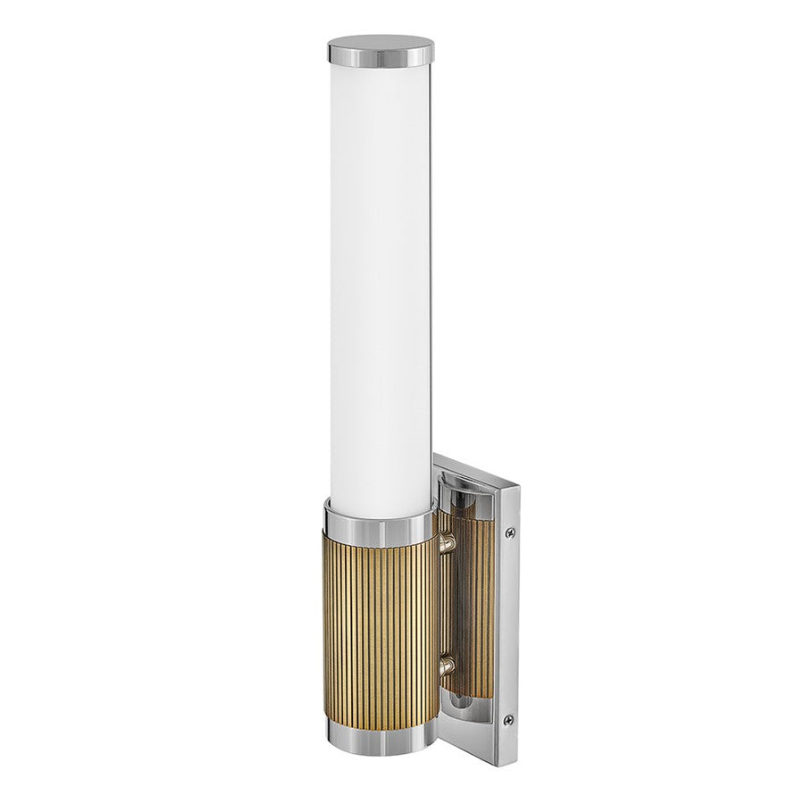 Hinkley Lighting Zevi LED Sconce, Polished Nickel/Etched Opal