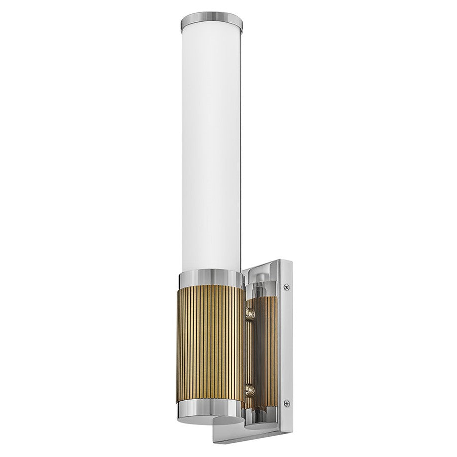 Hinkley Lighting Zevi LED Sconce, Polished Nickel/Etched Opal