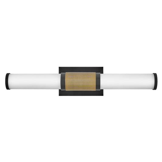 Hinkley Lighting Zevi LED 23" Vanity, Black/Brass/Etched Opal - 50062BK-LCB