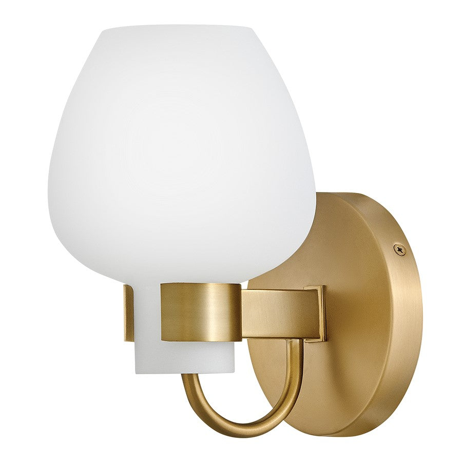 Hinkley Lighting Sylvie 1 Light Sconce, Heritage Brass/Etched Opal - 50950HB