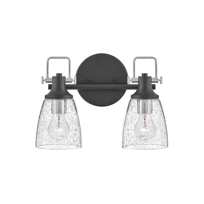 2 Light Bathroom Vanity Light, Black