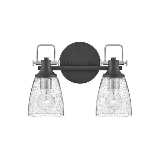 2 Light Bathroom Vanity Light, Black