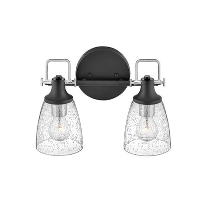 2 Light Bathroom Vanity Light, Black