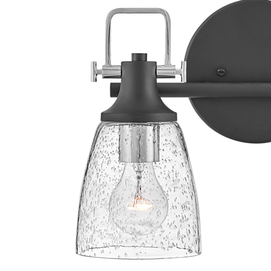 2 Light Bathroom Vanity Light, Black