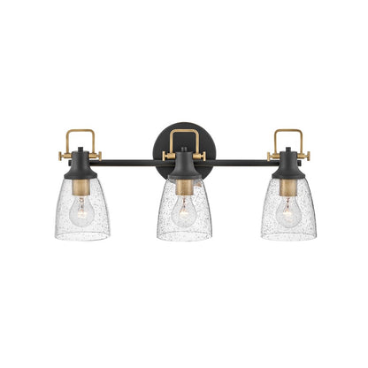 3 Light Bathroom Vanity Light, Black