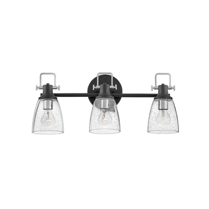 3 Light Bathroom Vanity Light, Black