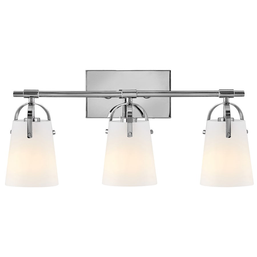 Hinkley Lighting Foster 3 Light Vanity, Chrome/Etched Opal - 5133CM-OP