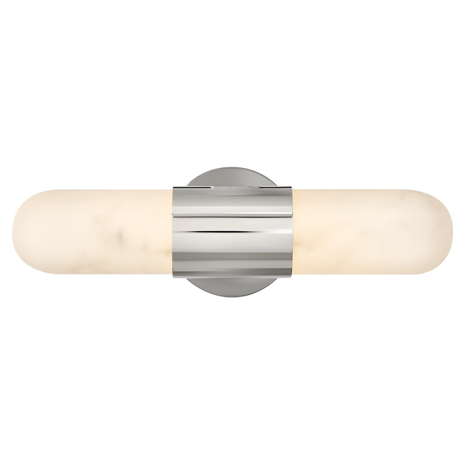 Hinkley Ibiza 16in 1-Light Bath Vanity | Modern Polished Nickel Steel and Cloudstone Glass | Bathroom Vanity Light | 4.5 x 16 x 5 in | Model 52510PN-LED