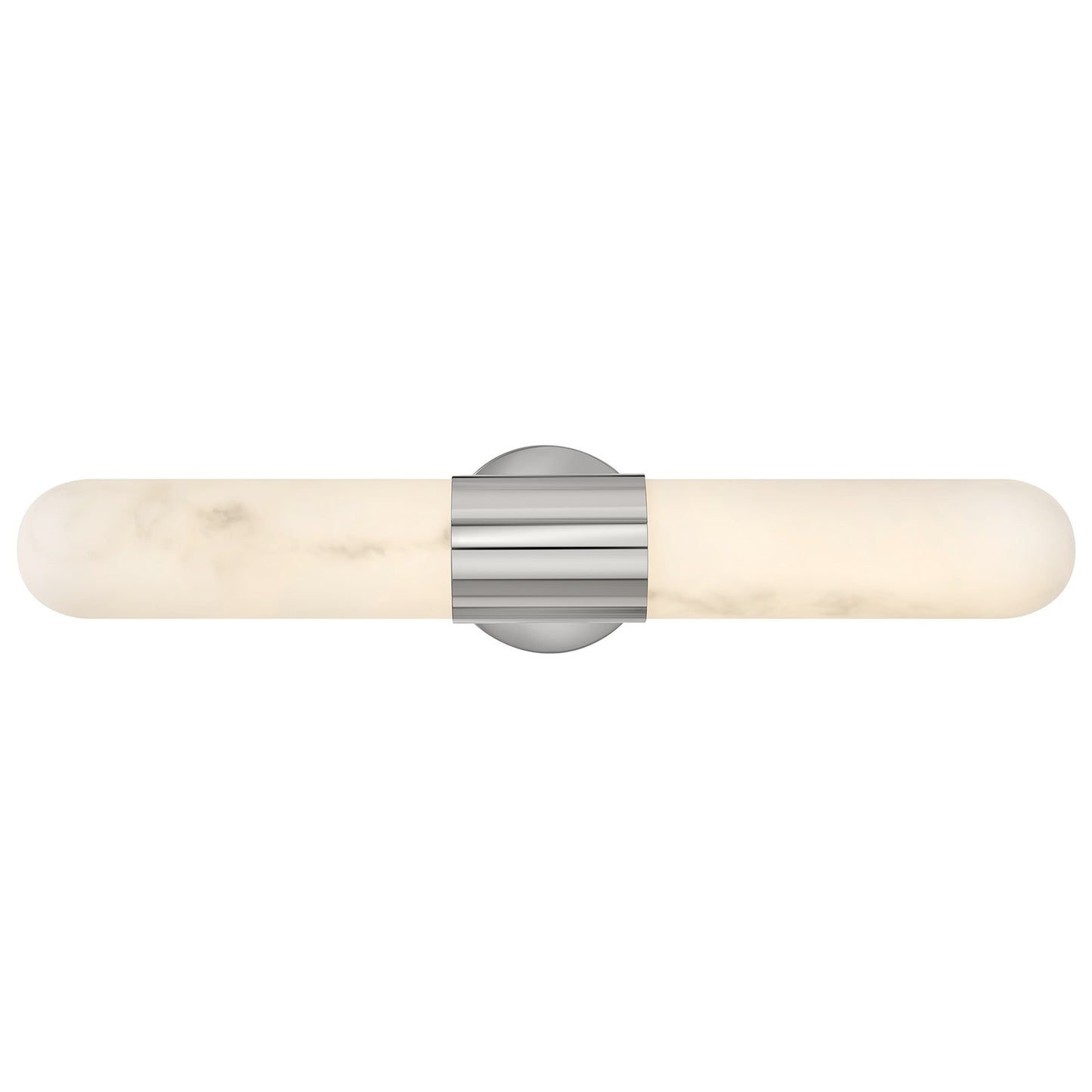 Hinkley Ibiza 24in 1-Light LED Vanity Light | Modern Polished Nickel Steel and Cloudstone Glass | Bathroom Vanity | 4.5 x 24 x 5 in | Model 52512PN-LED
