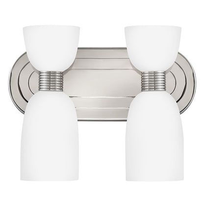 Hinkley Lighting Tallulah 4Lt Vanity, Polished Nickel/Etched Opal