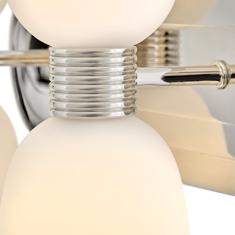 Hinkley Lighting Tallulah 4Lt Vanity, Polished Nickel/Etched Opal