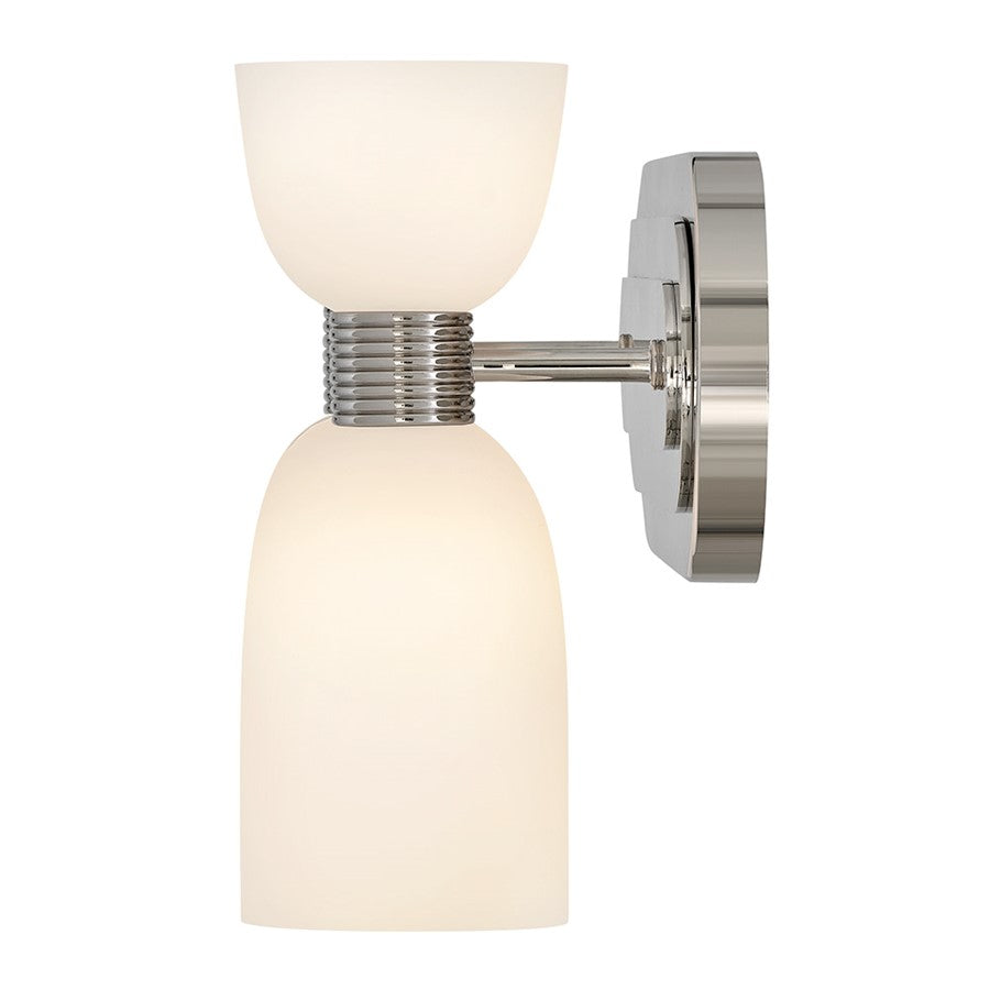 Hinkley Lighting Tallulah 4Lt Vanity, Polished Nickel/Etched Opal