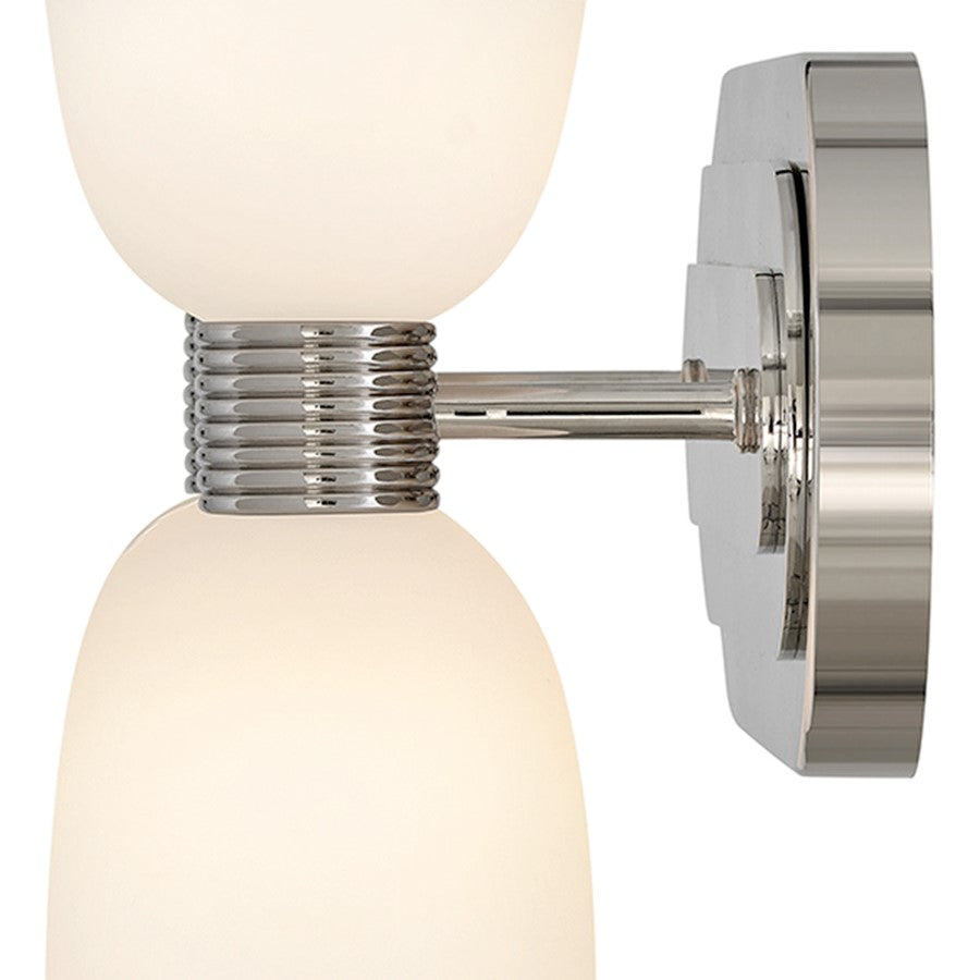 Hinkley Lighting Tallulah 4Lt Vanity, Polished Nickel/Etched Opal