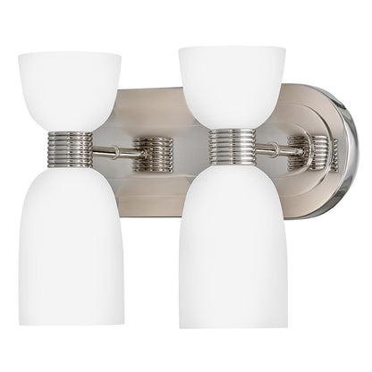 Hinkley Lighting Tallulah 4Lt Vanity, Polished Nickel/Etched Opal
