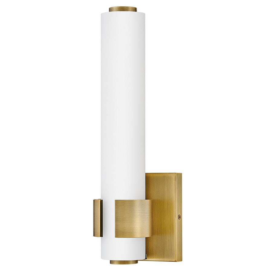 Hinkley Lighting Aiden LED Sconce, Lacquered Brass/Etched White - 53060LCB