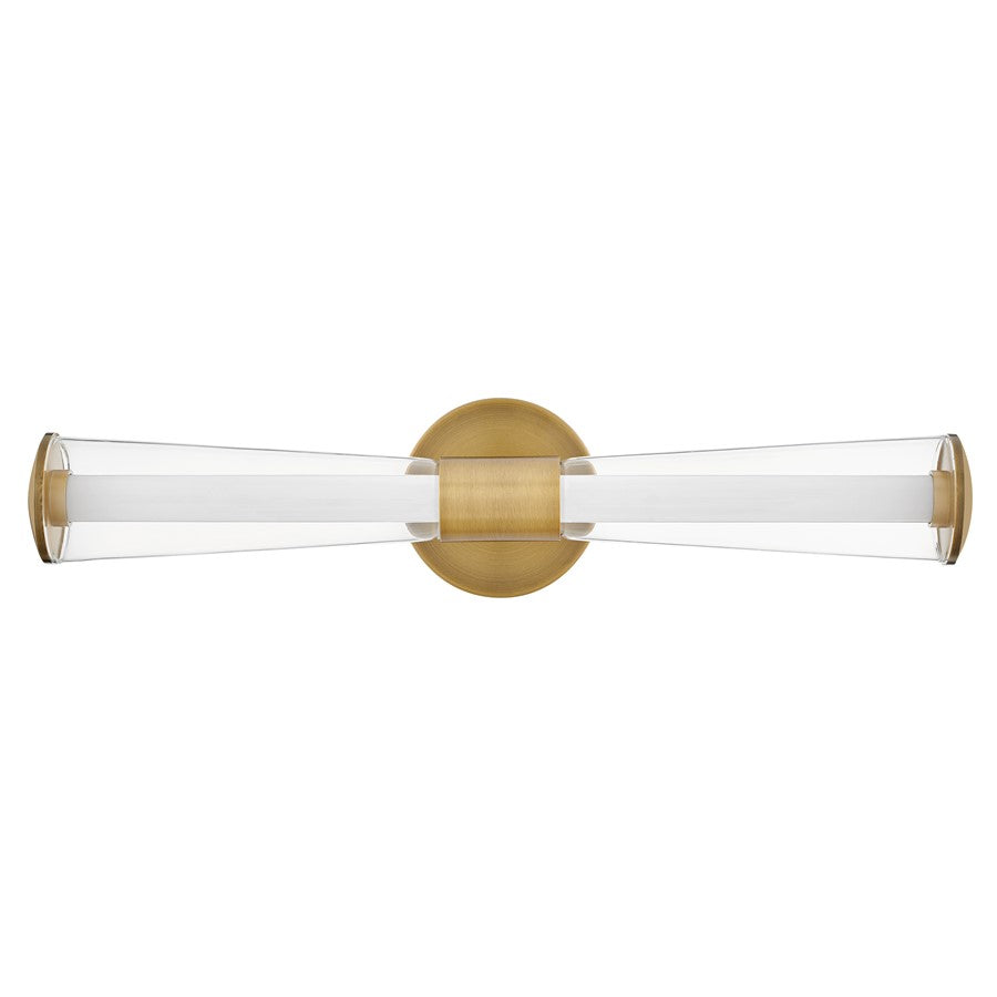 Hinkley Lighting Elin LED Vanity, Lacquered Brass/Clear - 53102LCB