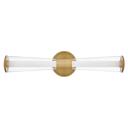 Hinkley Lighting Elin LED Vanity, Lacquered Brass/Clear - 53102LCB