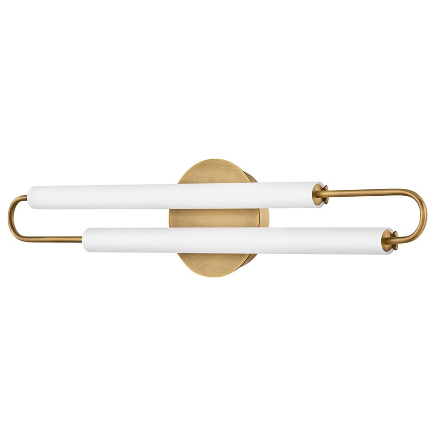 Hinkley Lighting Eos LED Vanity, Lacquered Brass/Etched