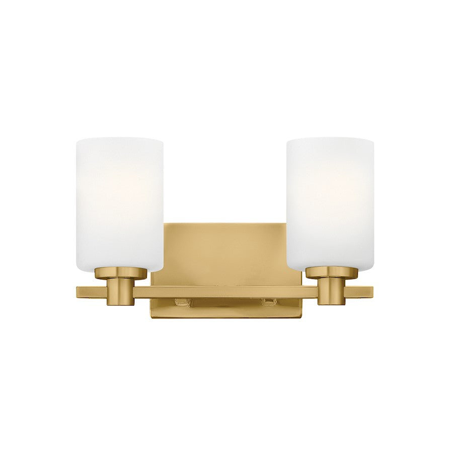 Hinkley Lighting Karlie 2 Light Small Vanity, Lacquered Brass - 54622LCB