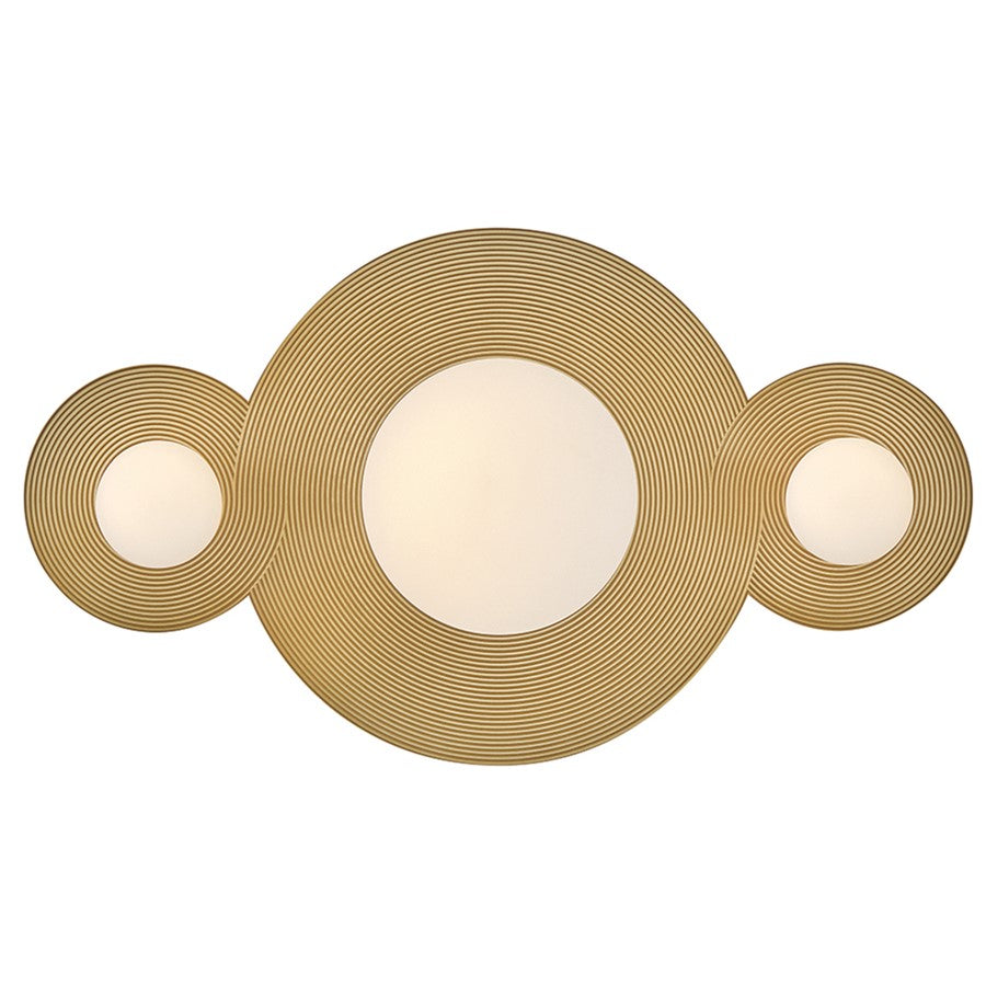 Hinkley Lighting Rhea LED 10" Vanity, Heritage Brass/Etched Opal - 55250HB