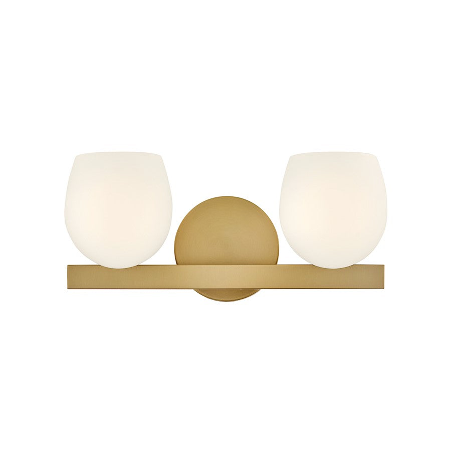 Hinkley Lighting Mae 2 Light Small Vanity, Lacquered Brass - 57022LCB-LL