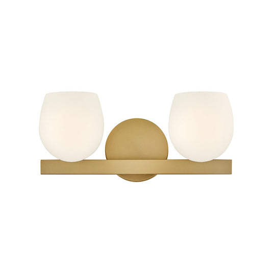 Hinkley Lighting Mae 2 Light Small Vanity, Lacquered Brass - 57022LCB-LL