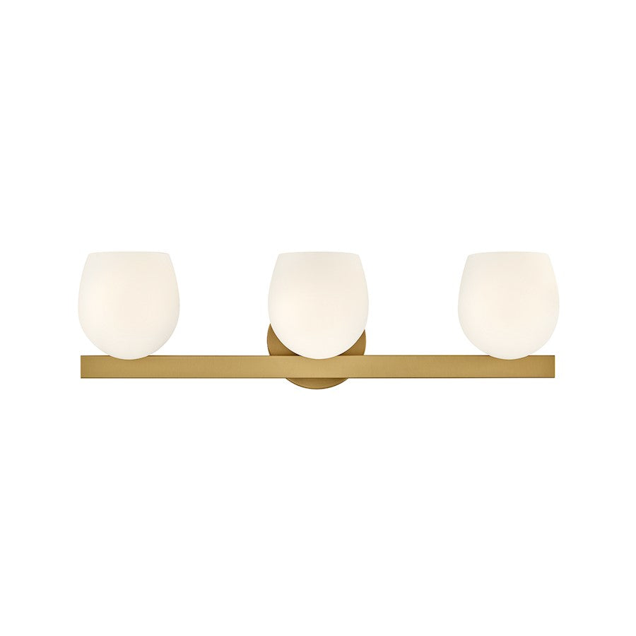 Hinkley Lighting Mae 3 Light Medium Vanity, Lacquered Brass - 57023LCB-LL