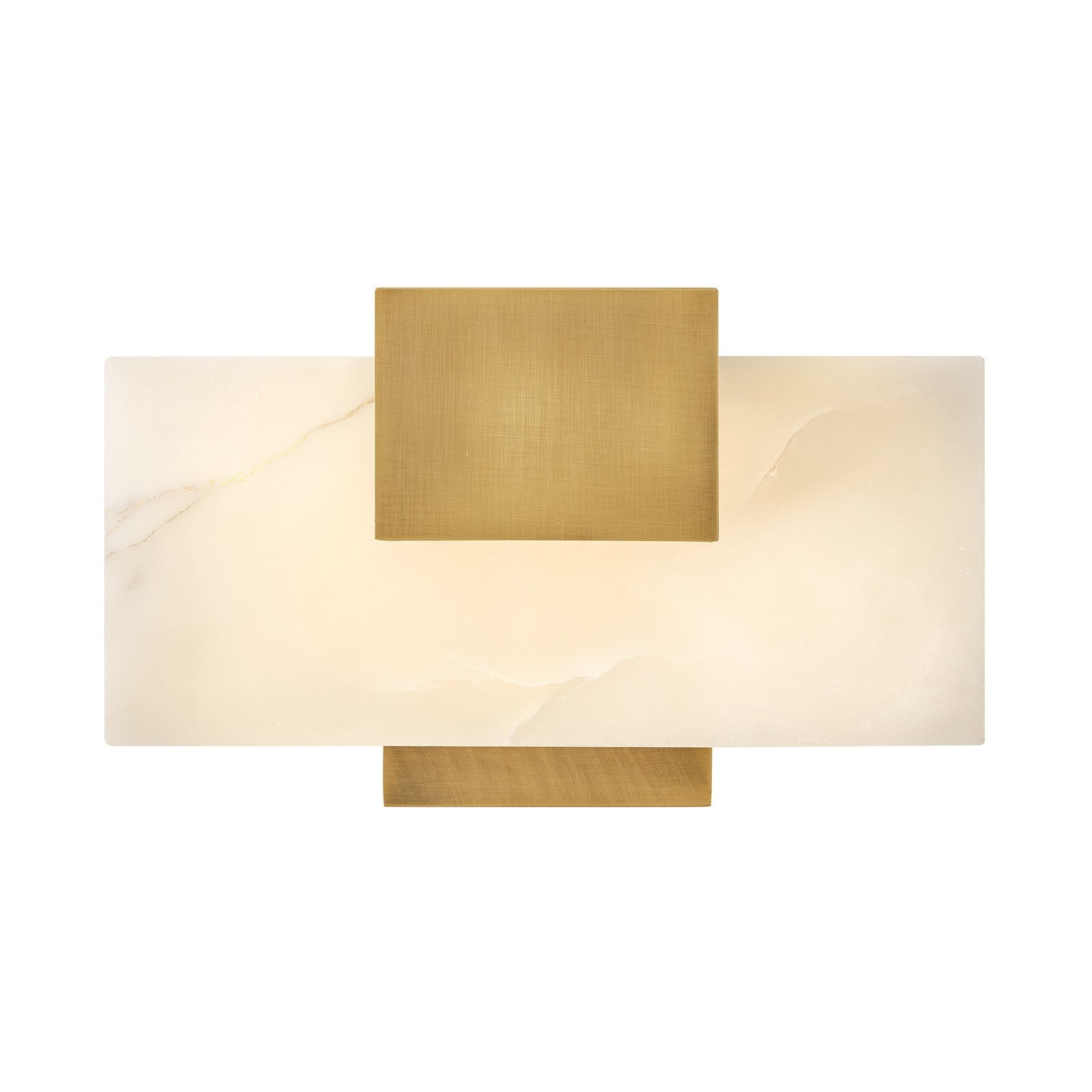 Hinkley Cadiz 6.75in 1-Light Wall Sconce | Modern Heritage Brass Steel and Alabaster Glass | Bathroom Vanity & Hallway | 3.5 x 11.5 x 6.75 | Model 57030HB