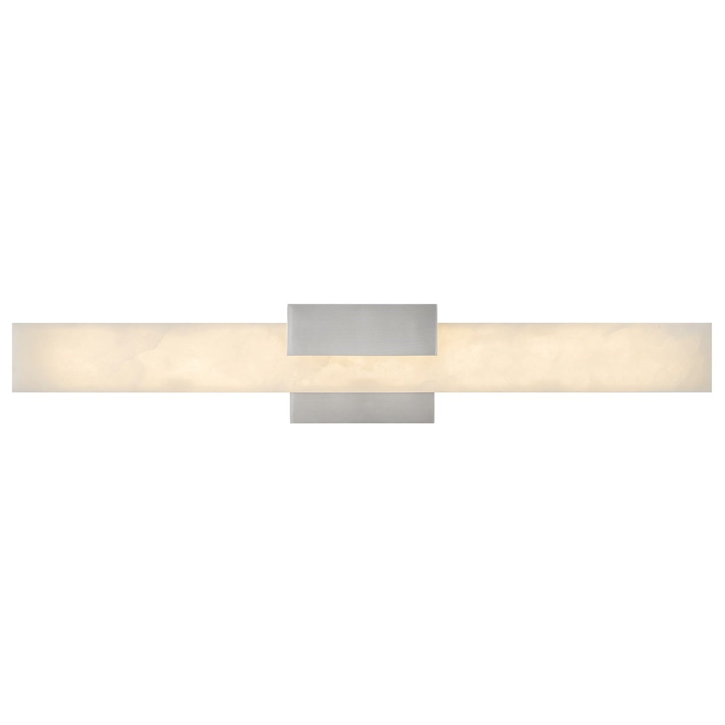 Hinkley Cadiz 30in 3-Light Bath Vanity | Modern Brushed Nickel Steel and Natural Alabaster | Bathroom & Powder Room | 30 x 3.5 x 5.25 in | Model 57033BN