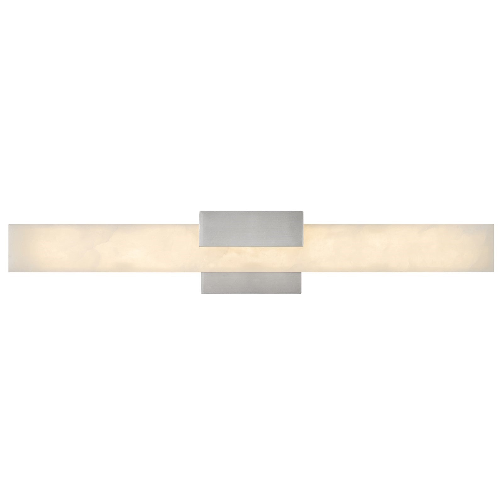 Hinkley Cadiz 30in 3-Light Bath Vanity | Modern Brushed Nickel Steel and Natural Alabaster | Bathroom & Powder Room | 30 x 3.5 x 5.25 in | Model 57033BN