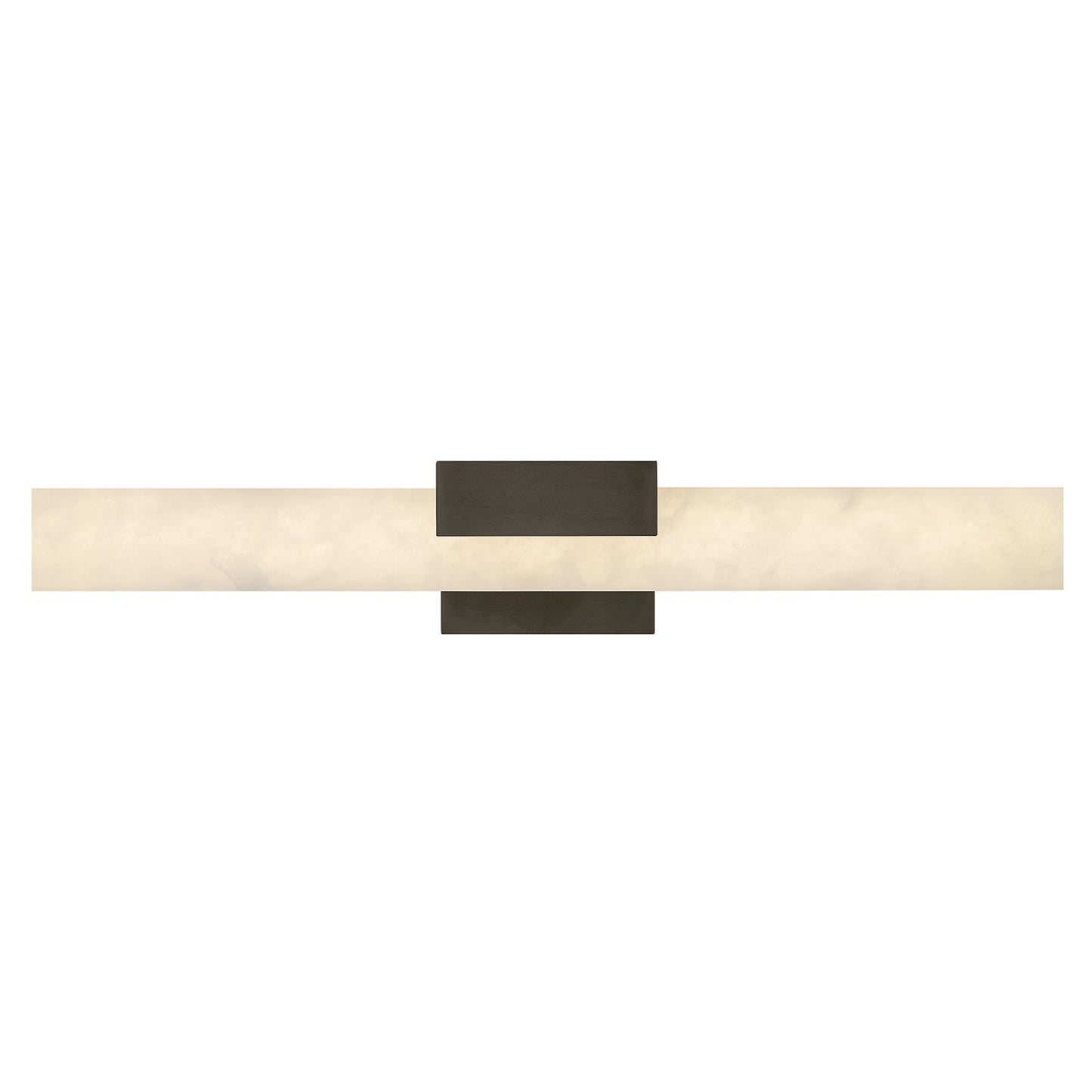 Hinkley Cadiz 30in 1-Light Bath Vanity | Modern Black Oxide Steel and Natural Alabaster LED | Bathroom Vanity Light | 3.5 x 30 x 5.25 in | Model 57033BX
