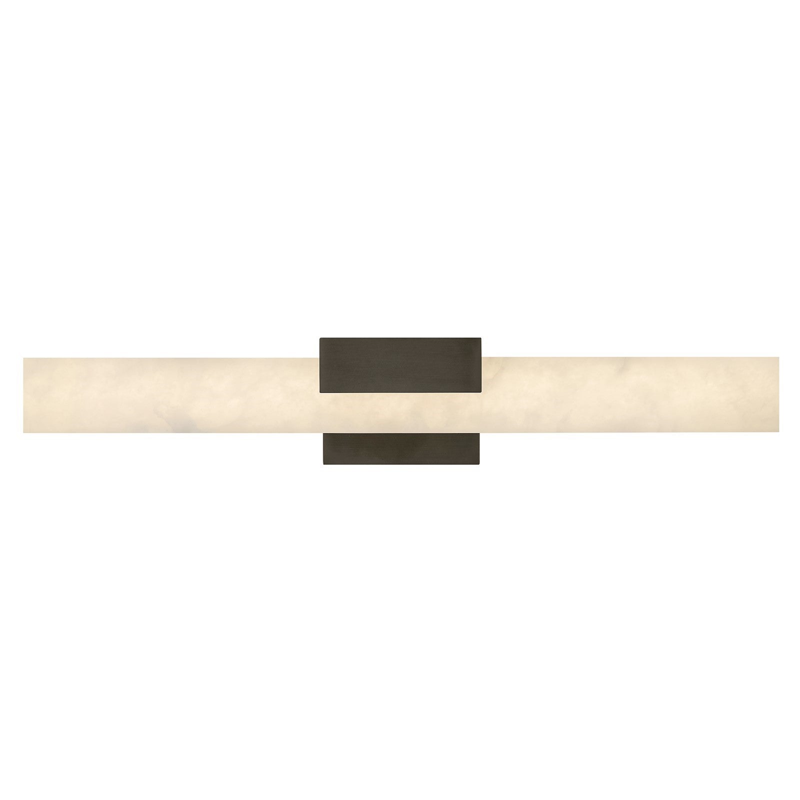 Hinkley Cadiz 30in 1-Light Bath Vanity | Modern Black Oxide Steel and Natural Alabaster LED | Bathroom Vanity Light | 3.5 x 30 x 5.25 in | Model 57033BX