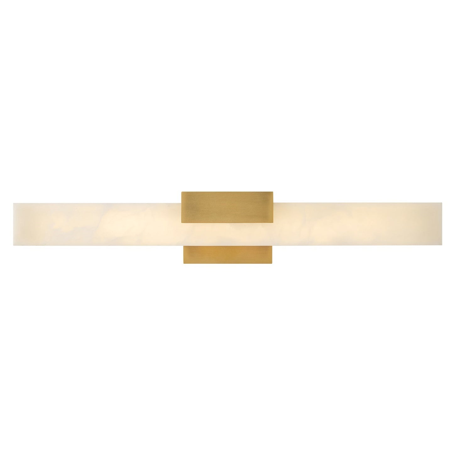 Hinkley Cadiz 30in 1-Light Bath Vanity | Modern Heritage Brass Steel and Natural Alabaster LED | Bathroom Vanity Light | 3.5 x 30 x 5.25 in | Model 57033HB
