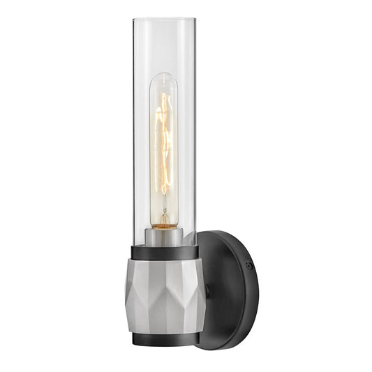 Hinkley Lighting Ellison 1 Light Vanity, Black/Nickel/Clear - 57080BK-BN