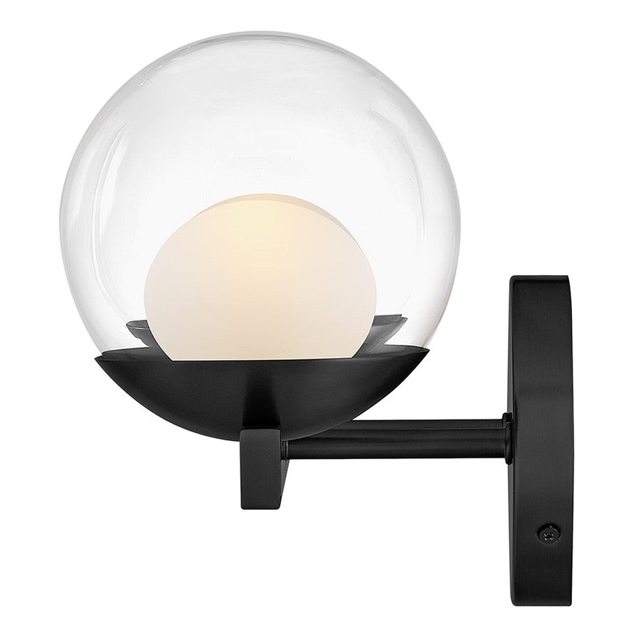 Hinkley Lighting Sunni 2 Light Vanity, Black/Clear Dome