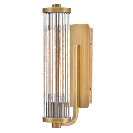 Hinkley Lighting Ellery 1 Light Bath Sconce, Heritage Brass/Clear - 57500HB