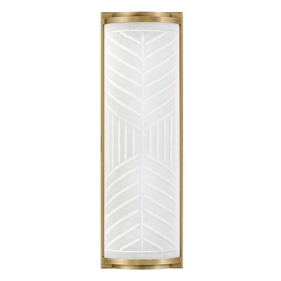 Hinkley Lighting Devon Sconce, Lacquered Brass/Etched Pattern