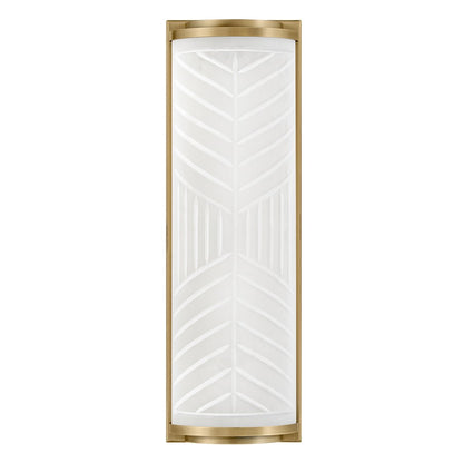 Hinkley Lighting Devon Sconce, Lacquered Brass/Etched Pattern