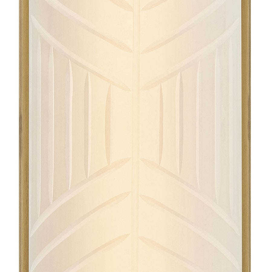 Hinkley Lighting Devon Sconce, Lacquered Brass/Etched Pattern