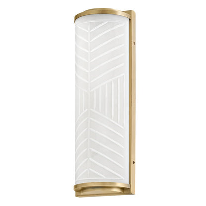 Hinkley Lighting Devon Sconce, Lacquered Brass/Etched Pattern