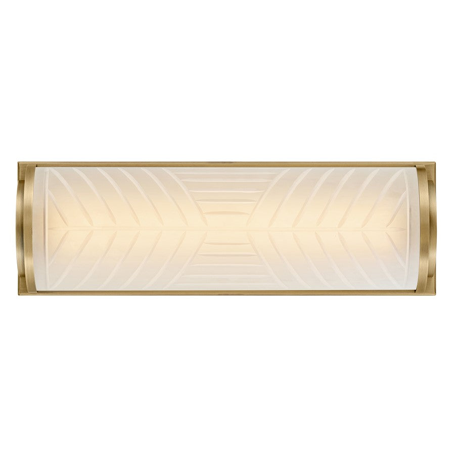 Hinkley Lighting Devon Sconce, Lacquered Brass/Etched Pattern